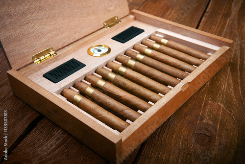 cigars in the humidor