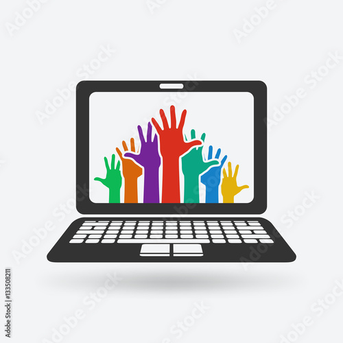 hands up. volunteering concept