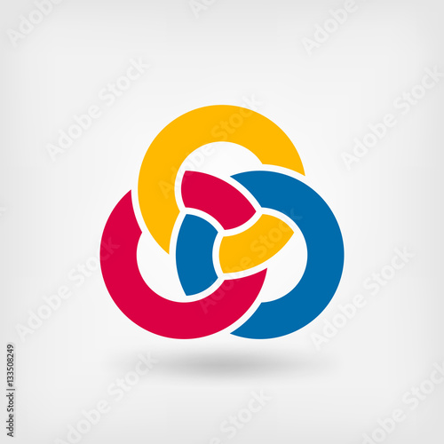 abstract symbol three interlocking rings