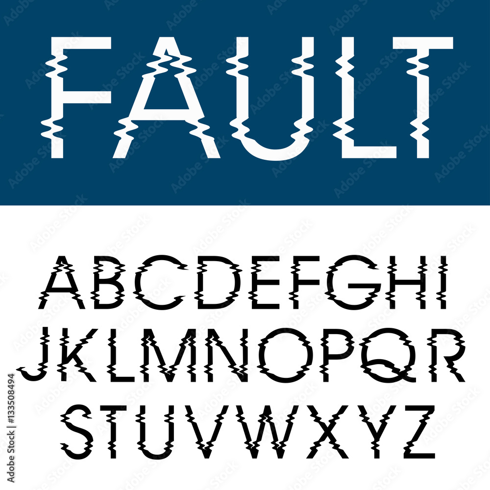 alphabet distort alphabet distort