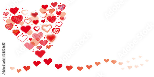 Herz Banner mit Textfreiraum