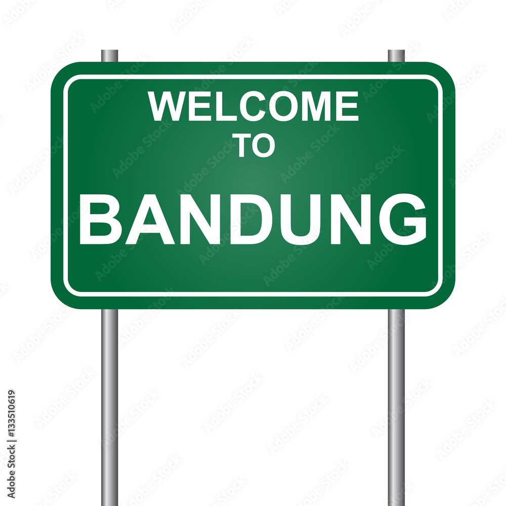 Welcome to Bandung, green signal vector Welcome to Bandung, green signal vector