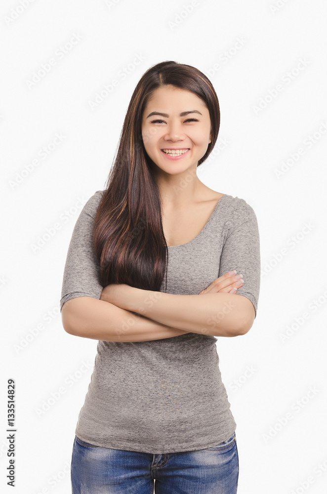 Casual Asian girl smiling portrait. Beautiful woman smiling. Casual Asian girl smiling portrait. Beautiful woman smiling.
