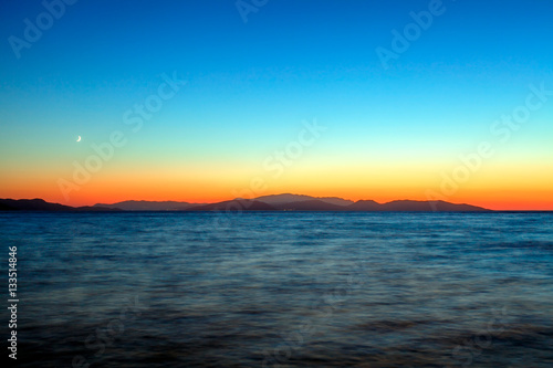 sunset in Aegean sea
