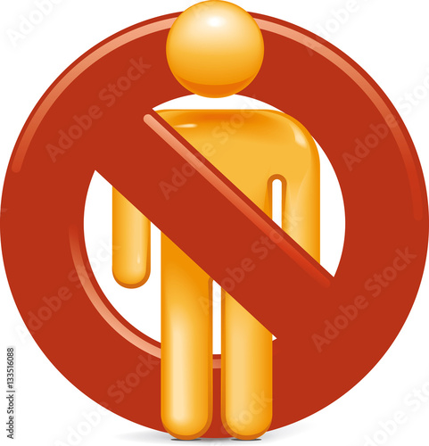 Banned person symbol
