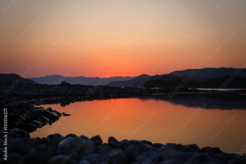 Sunrise at the famous mediterranean sea sunset turkey