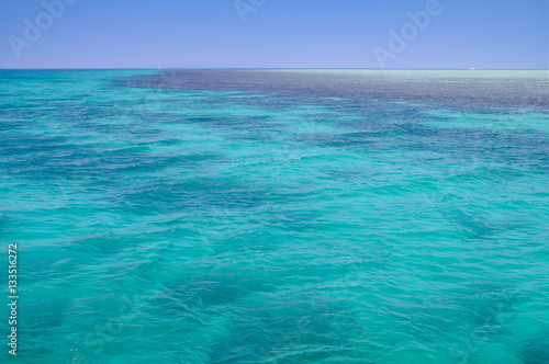 Red Sea, background, clean blue water, coral reef © Artcomma