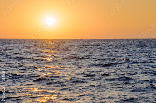 Sunset over the Black Sea  Sochi  Russia