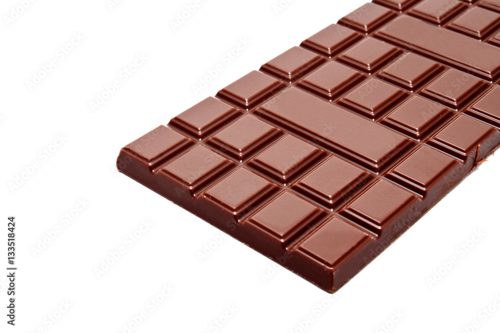 Dark milk whole chocolate isolated on a white Dark milk whole chocolate isolated on a white