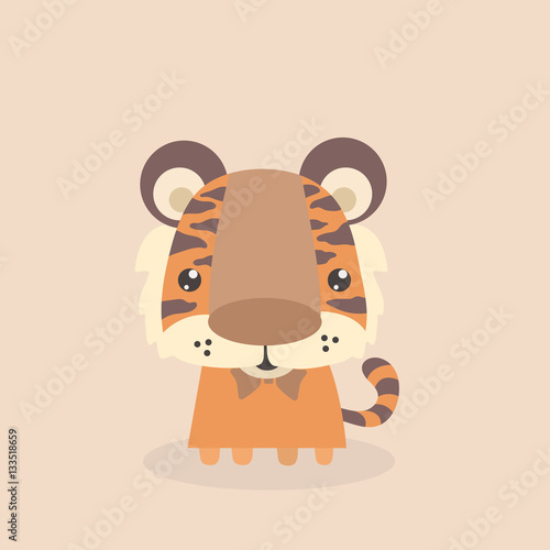 Fototapeta Naklejka Na Ścianę i Meble -  Cute little tiger.