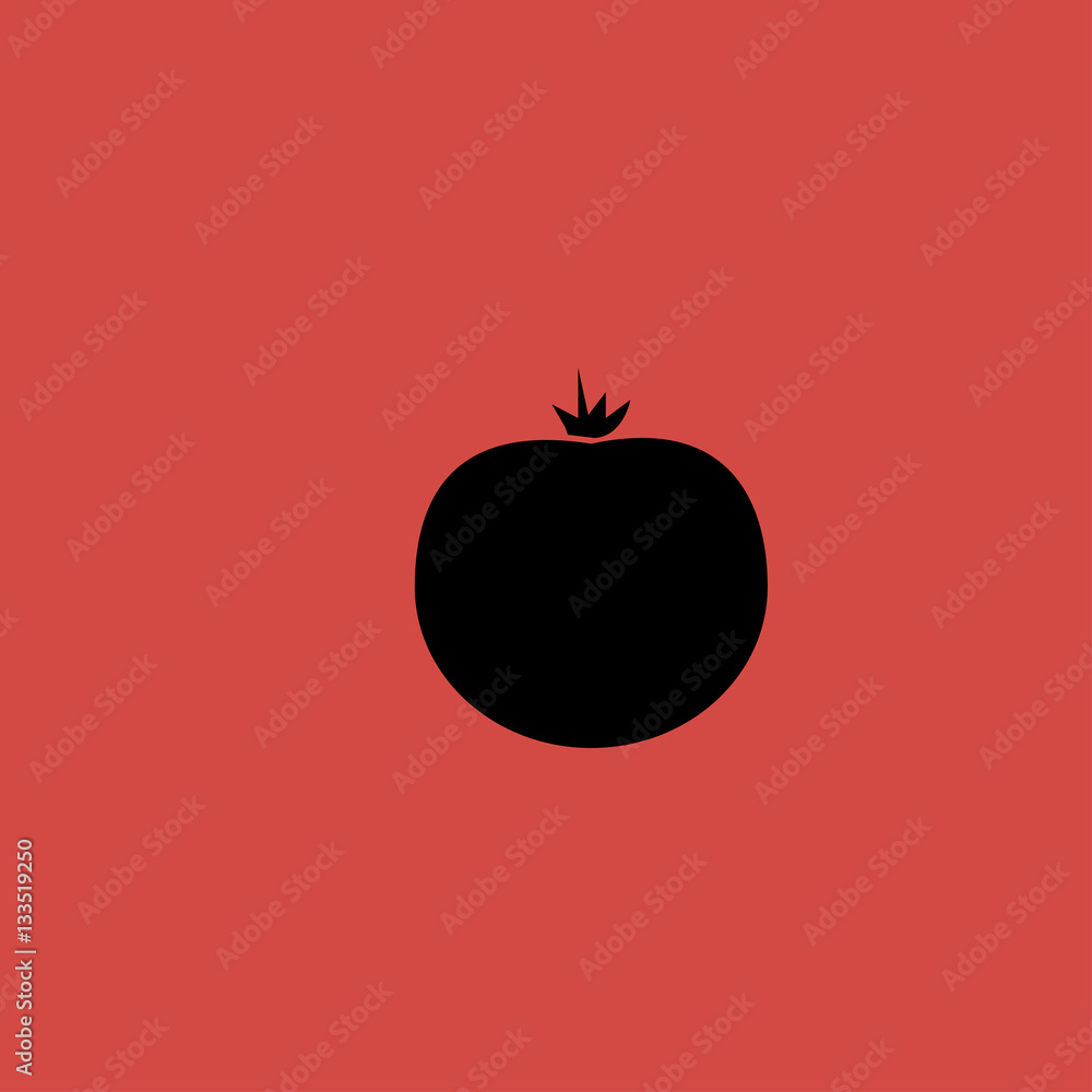 Tomato icon. flat design Tomato icon. flat design