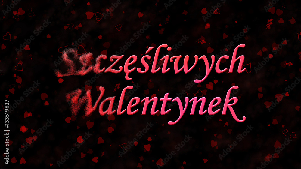 Happy Valentine's Day text in Polish Happy Valentine's Day text in Polish