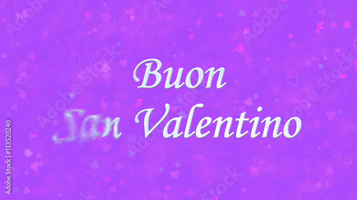 Happy Valentine's Day text in Italian "Buon San Valentino"