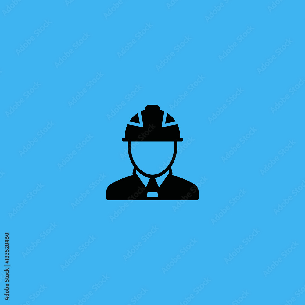 Engineer person icon. flat design Engineer person icon. flat design