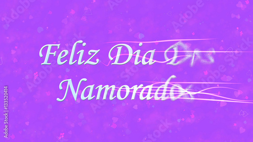 Happy Valentine's Day text in Portuguese "Feliz Dia Dos Namorado