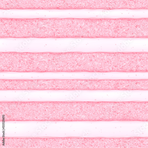 Photo Pink strawberry and cream sponge cake background