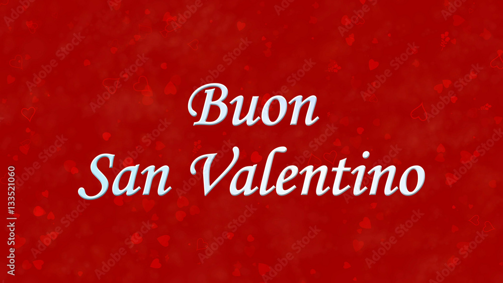 Plakat Happy Valentine's Day text in Italian 
