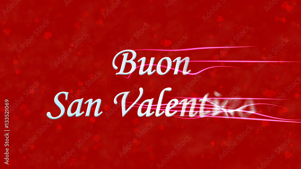 Plakat Happy Valentine's Day text in Italian 