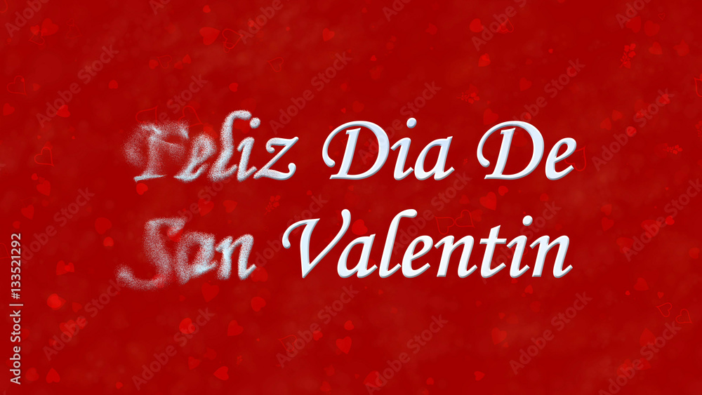 Happy Valentine's Day text in Spanish 