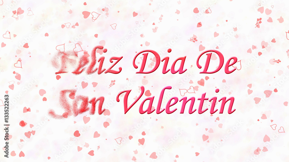 Happy Valentine's Day text in Spanish 