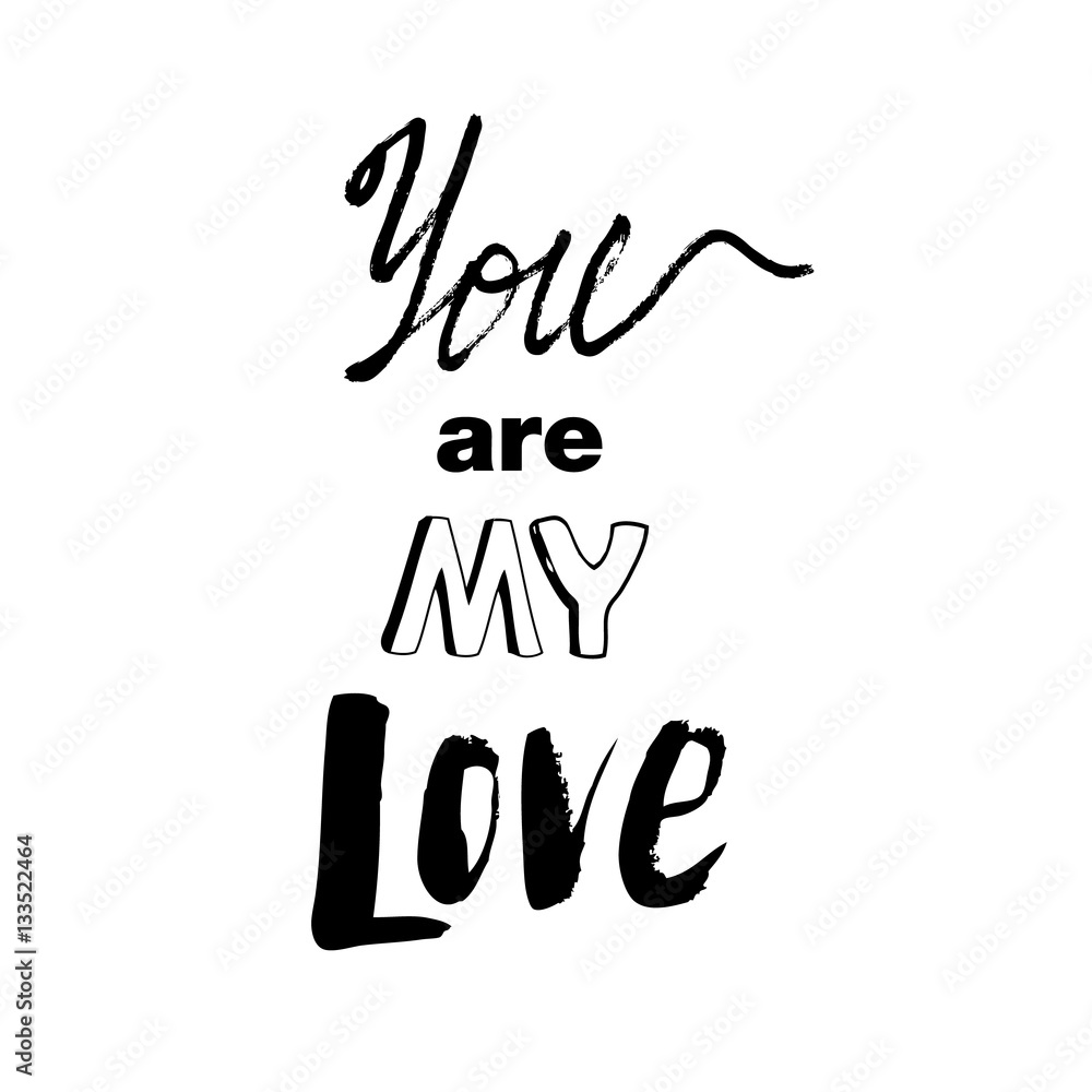 Fototapeta premium Doodle lettering about love