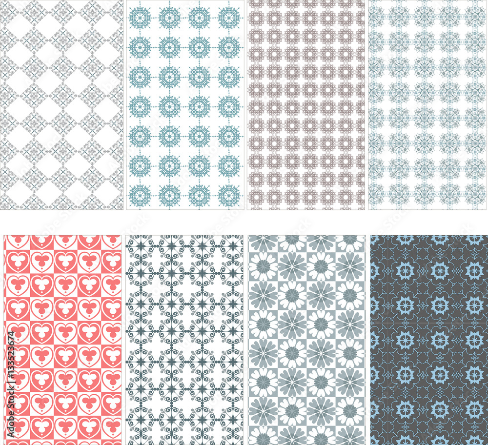 pattern background decorative abstract set