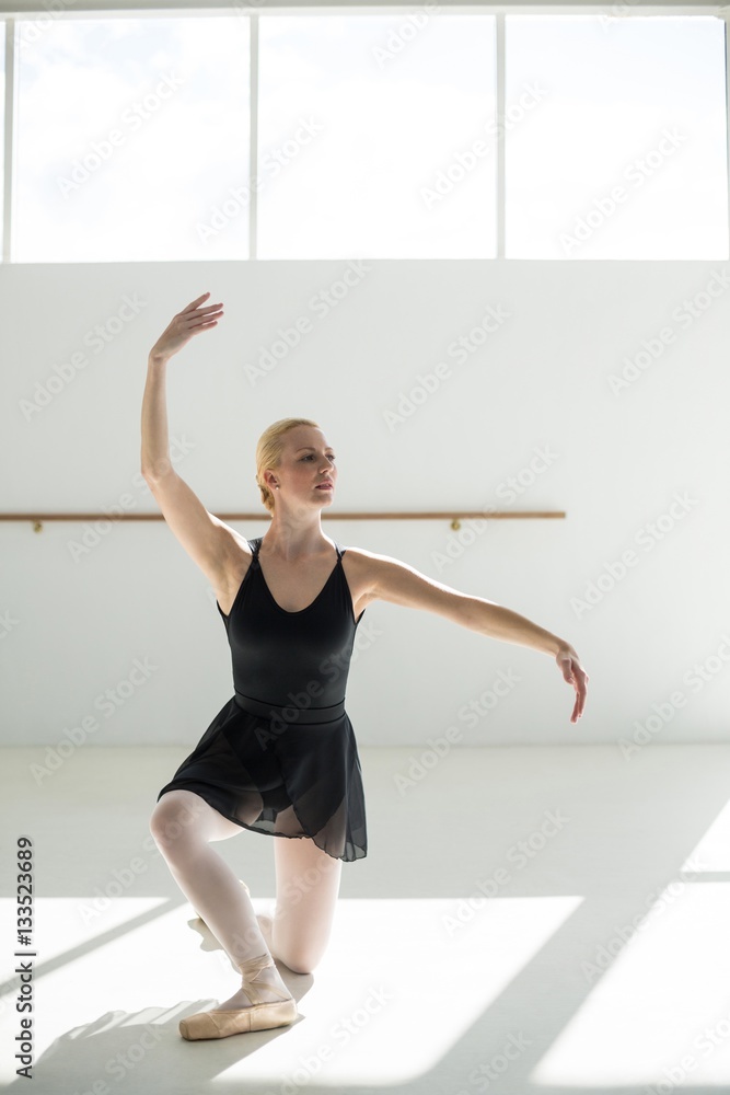 Obraz premium Ballerina practicing ballet dance