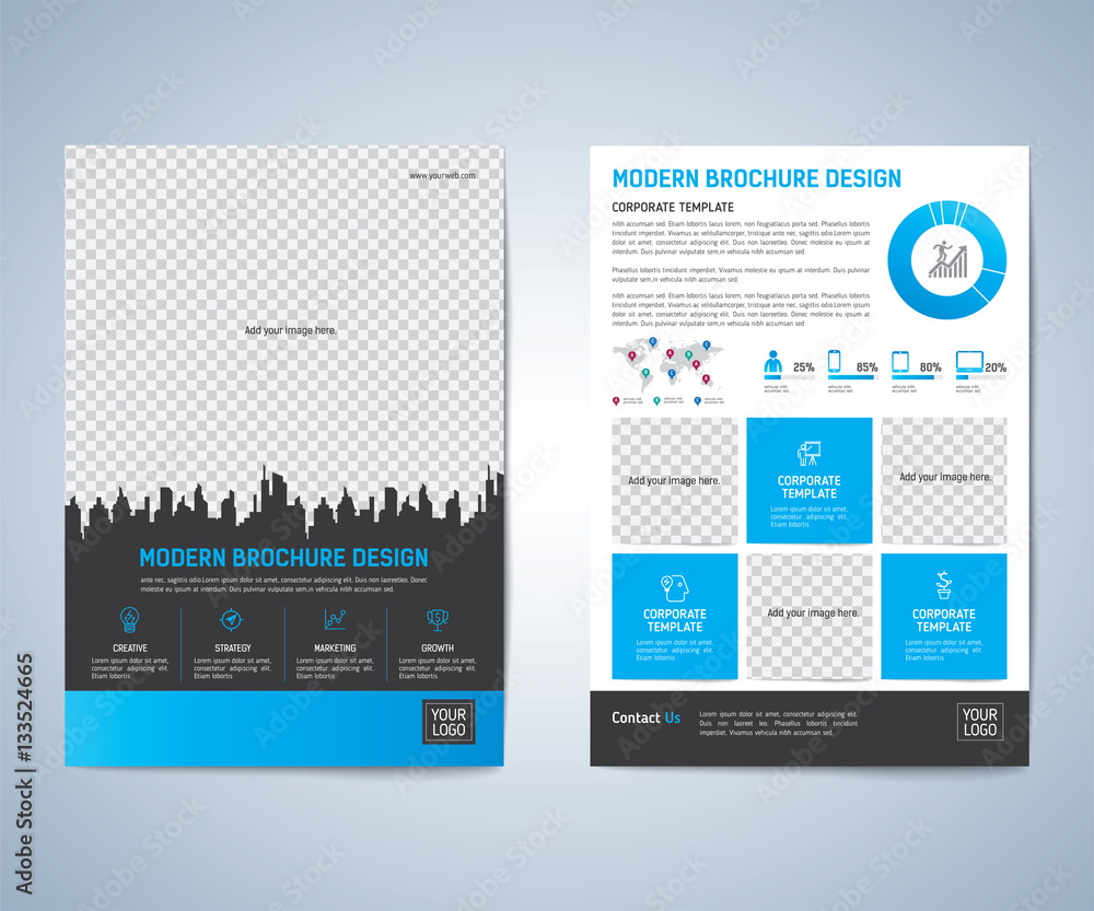 Business brochure flyer design layout template. Business brochure ...