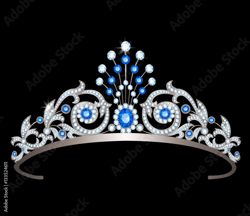 tiara with sapphires