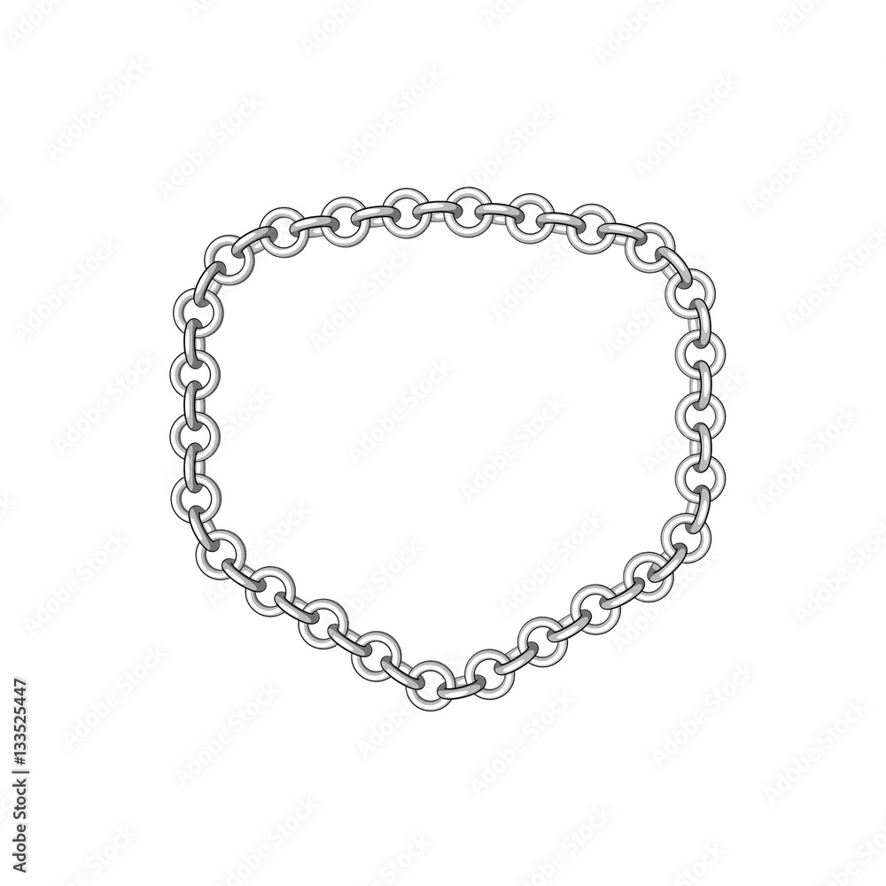 Chain frame. Isolated on white background. Cartoon style. Chain frame. Isolated on white background. Cartoon style.