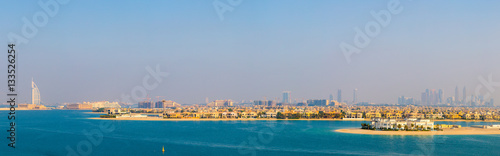 Amazing panoramic view of the Dubai city photo