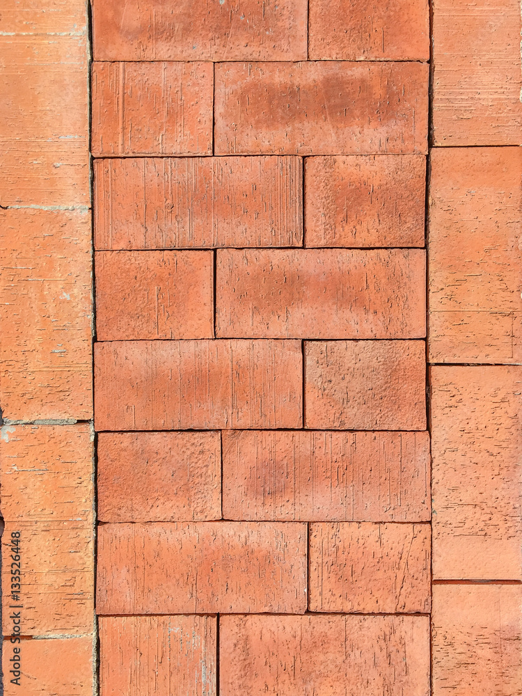 vertical and horizontal bricks wall