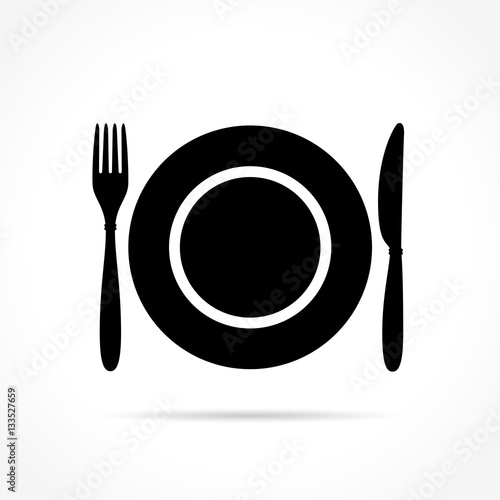 plate with cutlery icon