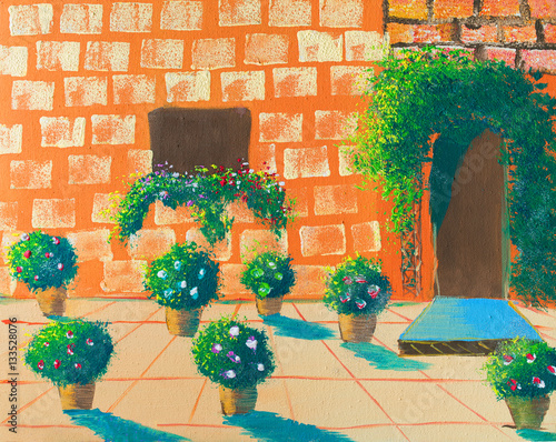 watercolor painting of flowers