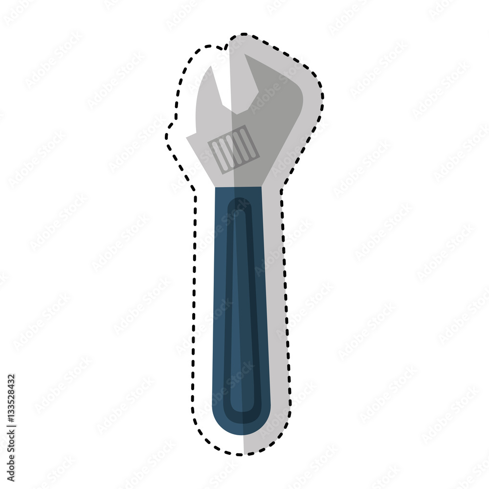 Naklejka premium wrench tool isolated icon vector illustration design