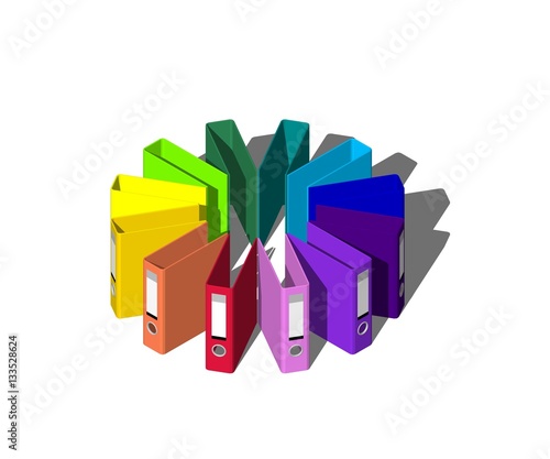 Empty colorful file folders...