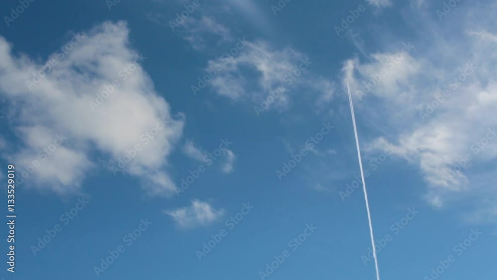 Airliner leaves a trail across the sky
Airliner leaves a trail across the sky