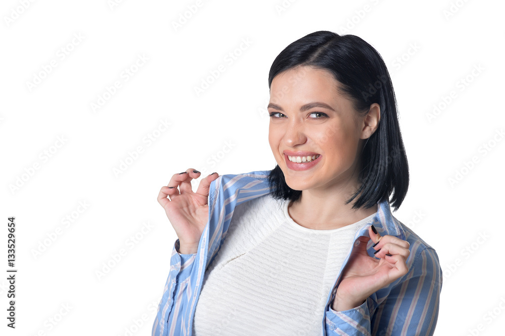 beautiful young woman making facial expression beautiful young woman making facial expression