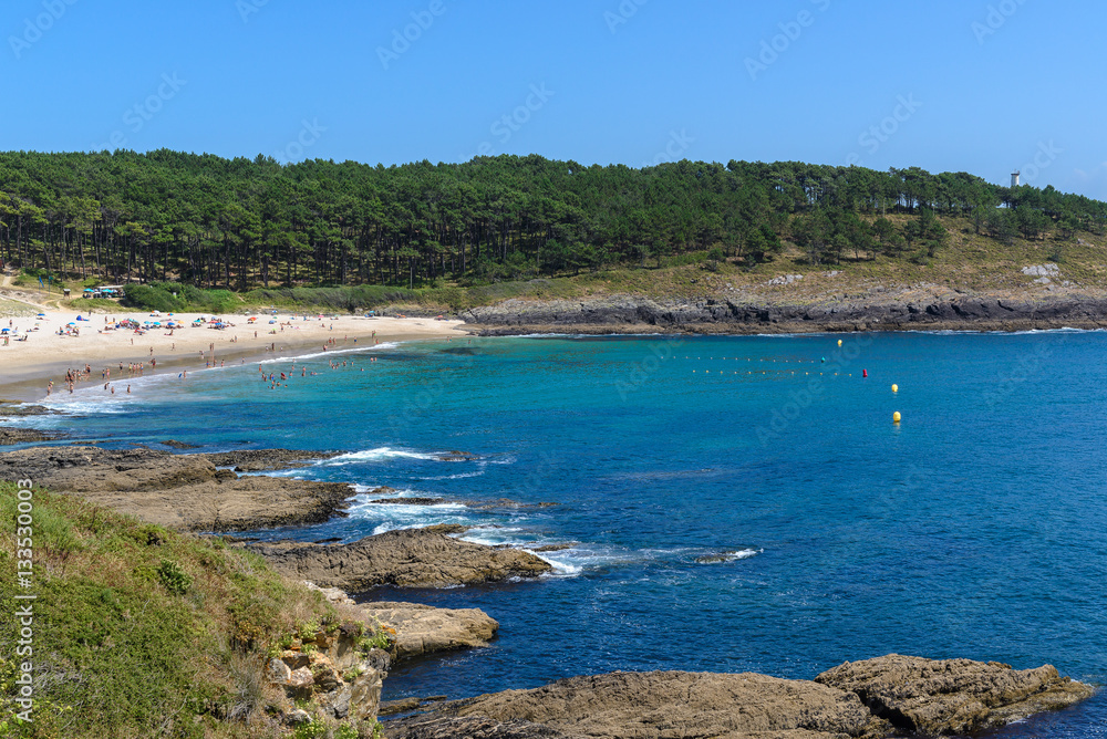 Melide beach in Cangas, Pontevedra, Spain