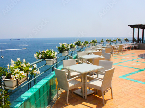 Terrace in the Amalfi coast