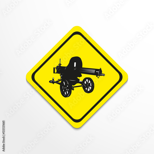 Maxim machine gun. Vector illustration.