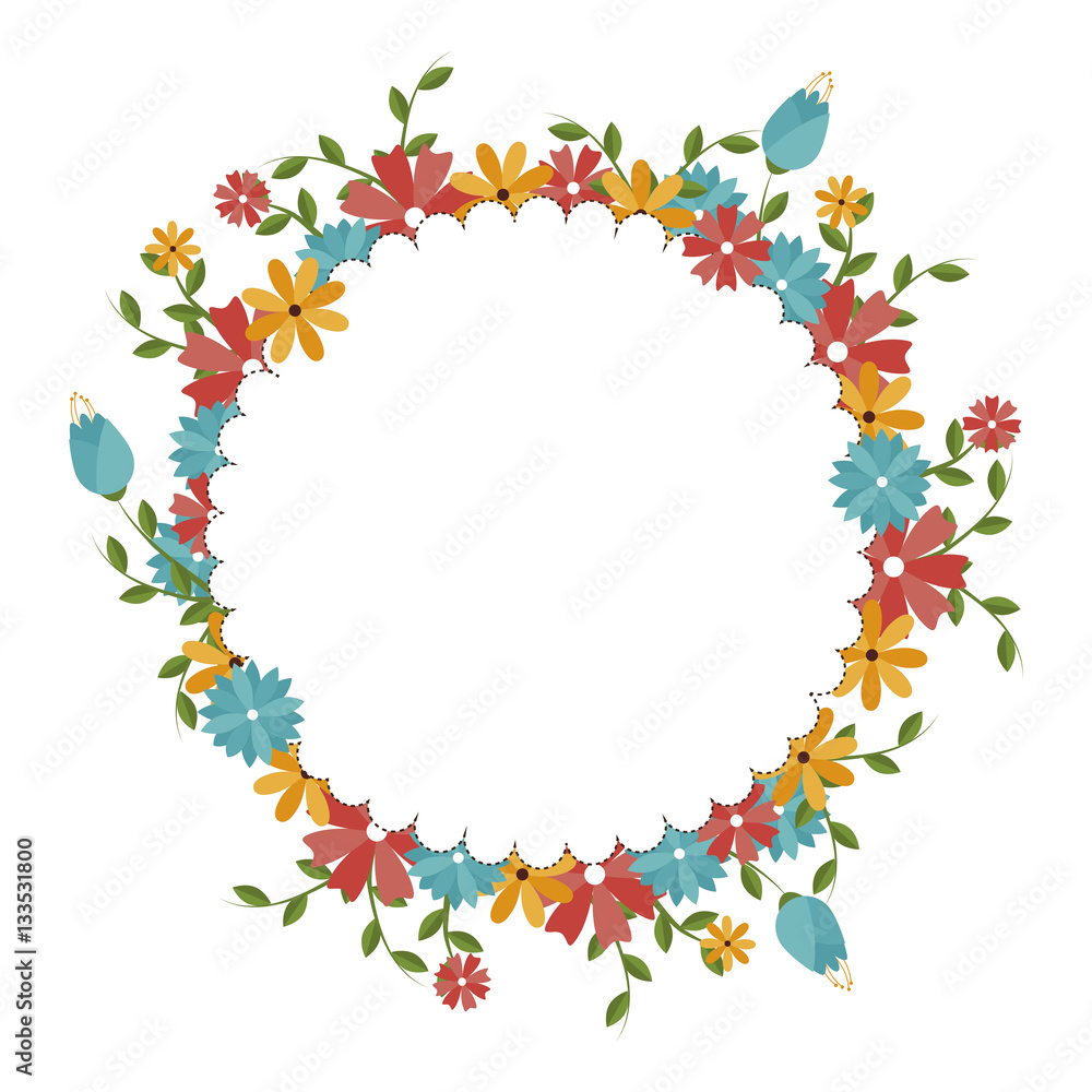 floral decoration beauty card vector illustration design floral decoration beauty card vector illustration design