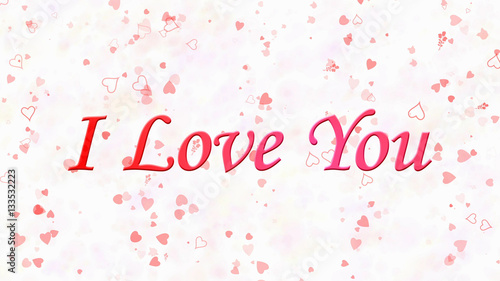 "I Love You" text on white background