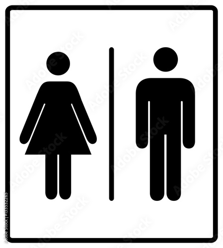 Vector mens and womens disabled restroom signage set - men, boy, women printable restroom, toilette signs