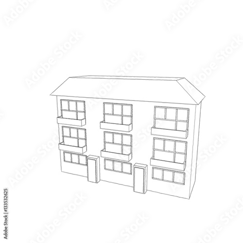 House. Isolated on white ba...