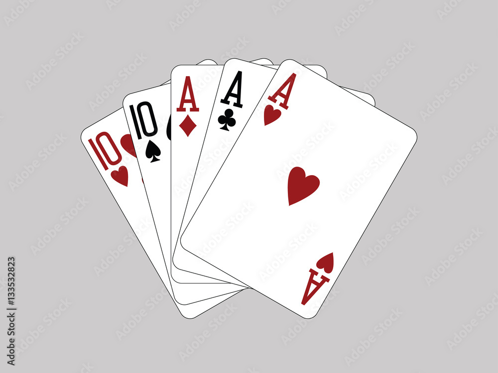 Obraz premium Playing Cards - Full House