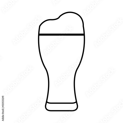 ice beer glass isolated icon vector illustration design