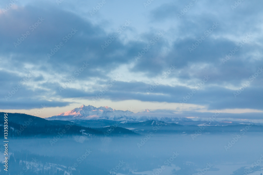Clouds approaching to ridge of Tatra mountains. Clouds approaching to ridge of Tatra mountains.