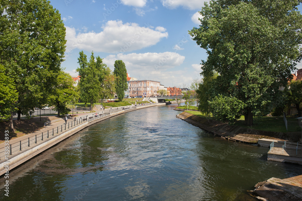 Brda River in City of Bydgoszcz