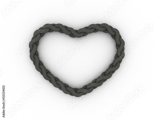 Braided frame in form of he...